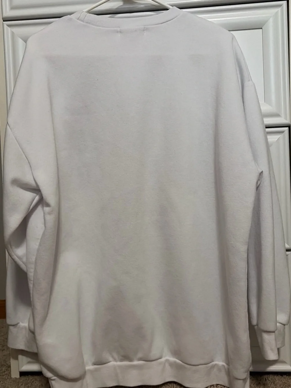 Aeropostale USA Crewneck Sweatshirt | White Oversized Americana Pullover | Women